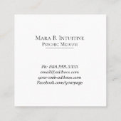 Carte De Visite Carré Aquarelle de communication d'esprit de milieu (Dos)