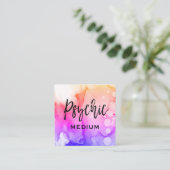 Carte De Visite Carré Aquarelle de communication d'esprit de milieu (Debout devant)