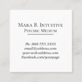 Carte De Visite Carré Aquarelle de communication d'esprit de milieu (Dos)