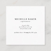 Carte De Visite Carré Aquarelle de tournesol rustique (Dos)