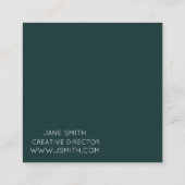 Carte De Visite Carré Aquarelle design moderne stylisée industrie créati (Dos)