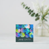 Carte De Visite Carré Aquarelle design moderne stylisée industrie créati (Debout devant)