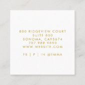 Carte De Visite Carré Aquarelle Ethérée Abstraite (Dos)