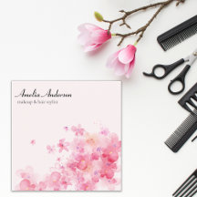 Aquarelle Floral Pink Maquillage Artiste Hair Styl
