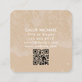 Carte De Visite Carré Aquarelle Fruits de mer / Plage côtière Style (Dos)