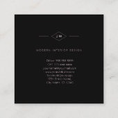 Carte De Visite Carré Aquarelle Géode Moderne Professionnel Purple Agate (Dos)