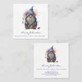 Carte De Visite Carré Aquarelle Gnome (Devant / Derrière)