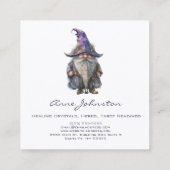 Carte De Visite Carré Aquarelle Gnome (Dos)