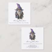 Carte De Visite Carré Aquarelle Gnome (Devant / Derrière)