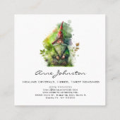 Carte De Visite Carré Aquarelle Gnome (Dos)