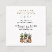 Carte De Visite Carré Aquarelle herbaliste (Dos)