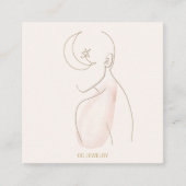 Carte De Visite Carré Aquarelle Lady bijoux artisanal Écran (Devant)