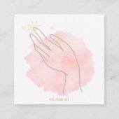 Carte De Visite Carré Aquarelle Lady bracelet (Devant)