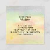 Carte De Visite Carré Aquarelle Life Coach (Dos)