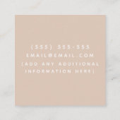 Carte De Visite Carré Aquarelle Llama Babysitting Service Enfant élégant (Dos)