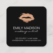 Carte De Visite Carré Aquarelle manuscrite Kiss (Dos)