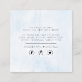 Carte De Visite Carré Aquarelle minimale (Dos)