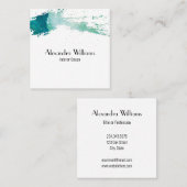 Carte De Visite Carré Aquarelle moderne (Devant / Derrière)