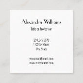 Carte De Visite Carré Aquarelle moderne (Dos)