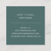 Carte De Visite Carré Aquarelle moderne élégant Floral (Dos)