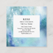 Carte De Visite Carré Aquarelle molle de mandala de *~* de mer d'océan (Dos)