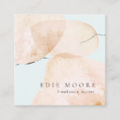 Carte De Visite Carré Aquarelle peinture Abstraite (Devant)