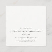 Carte De Visite Carré Aquarelle Plante de la Maison Poted Botanique (Dos)