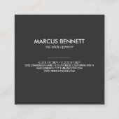 Carte De Visite Carré Aquarelle Porte Bleue Apprresseur Immobilier (Dos)