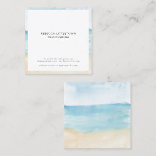 Carte De Visite Carré Aquarelle professionnelle élégant moderne