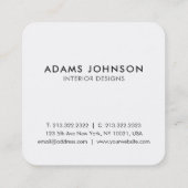 Carte De Visite Carré Aquarelle professionnelle Verdure Abstraite (Dos)