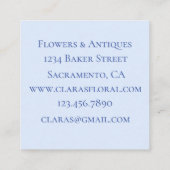 Carte De Visite Carré Aquarelle rose Calla Lily (Dos)