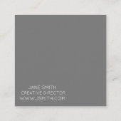 Carte De Visite Carré Aquarelle rouge design moderne (Dos)