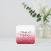 Carte De Visite Carré Aquarelle rouge Ombre moderne Abstraite (Debout devant)