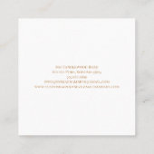 Carte De Visite Carré Aquarelle rustique Fleurs Pressées Gardener (Dos)