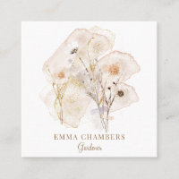 Aquarelle rustique Fleurs Pressées Gardener