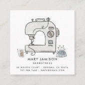 Carte De Visite Carré Aquarelle simple Sestress (Devant)