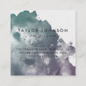 Carte De Visite Carré Aquarelle Springer Spaniel Chien Groomer (Dos)