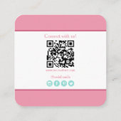 Carte De Visite Carré Aquarelle tendance Macaron pâtisserie française bo (Dos)