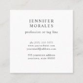 Carte De Visite Carré Aquarelle Triangle Mauve Gris rose crème Jaune (Dos)