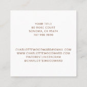 Carte De Visite Carré Aquarelle Vent soufflé Dandelion Fleurs (Dos)