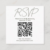 Carte De Visite Carré Aquarelle Verdure Eucalyptus Mariage (Devant)