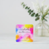 Carte De Visite Carré Aquarelle vive (Debout devant)