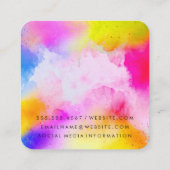 Carte De Visite Carré Aquarelle vive (Dos)
