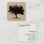 Carte De Visite Carré Arbre 04 (Devant / Derrière)