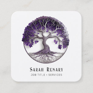 Carte De Visite Carré Arbre Améthyste