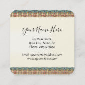 Carte De Visite Carré Arbre coloré (Dos)