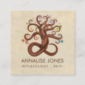 Carte De Visite Carré Arbre de la vie (Devant)