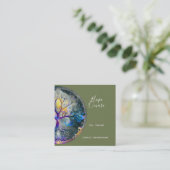 Carte De Visite Carré Arbre de vie | Céleste (Debout devant)