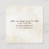 Carte De Visite Carré Arbre de vie - Infinité - Arc-en-ciel/Chakra Sq Fe (Dos)