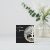 Carte De Visite Carré Arbre de vie | Moderne (Debout devant)